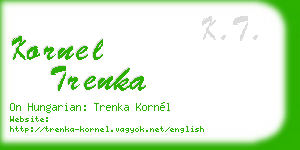 kornel trenka business card